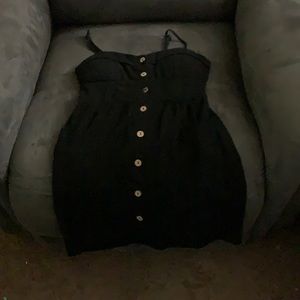 Little black dress with buttons